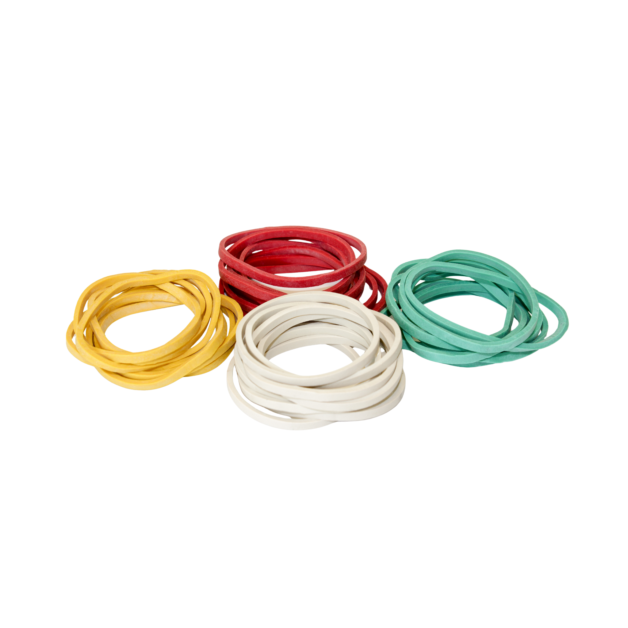 Color-coded rubber bands for cauliflower and produce bundling