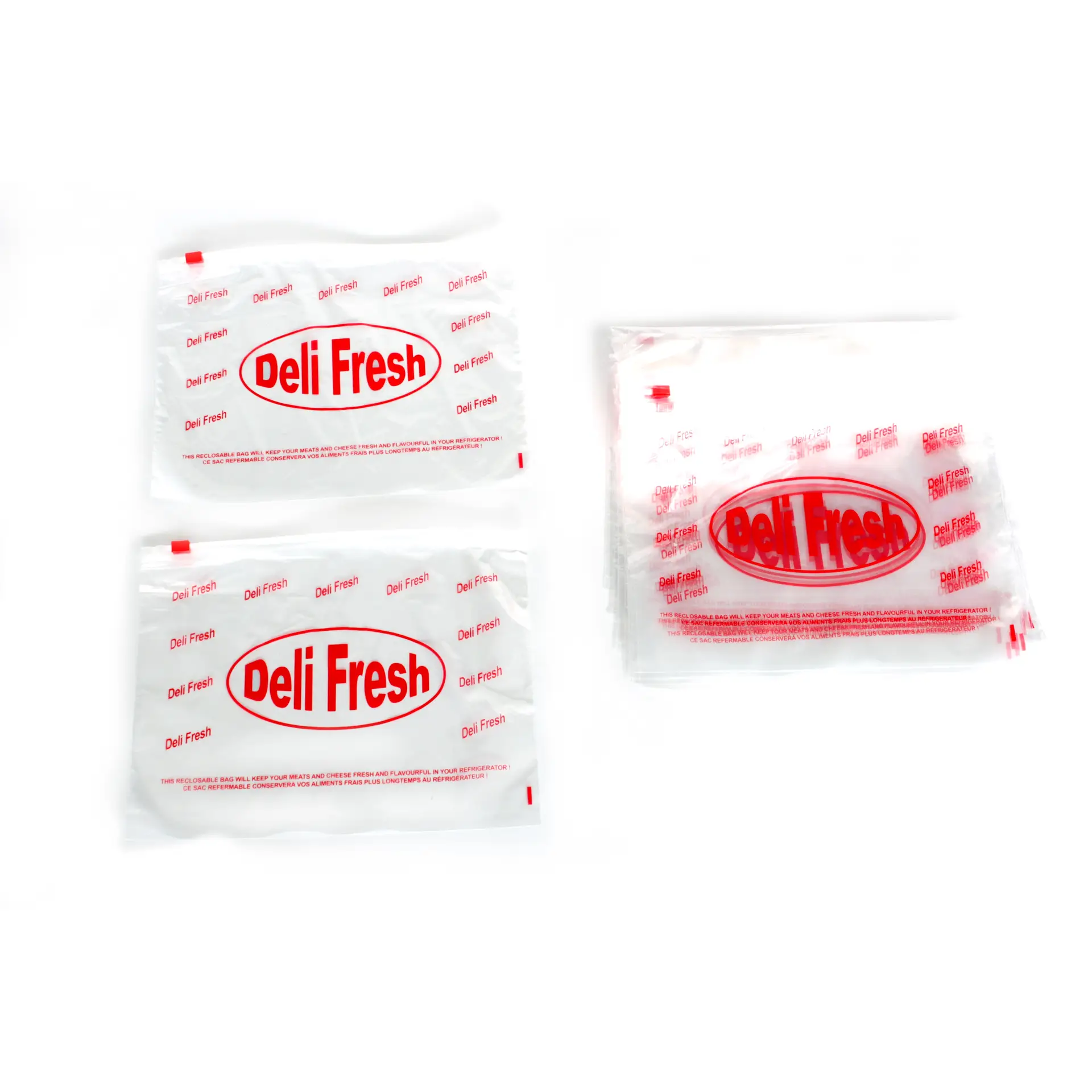 Crystal clear deli bags for sandwiches and meat.