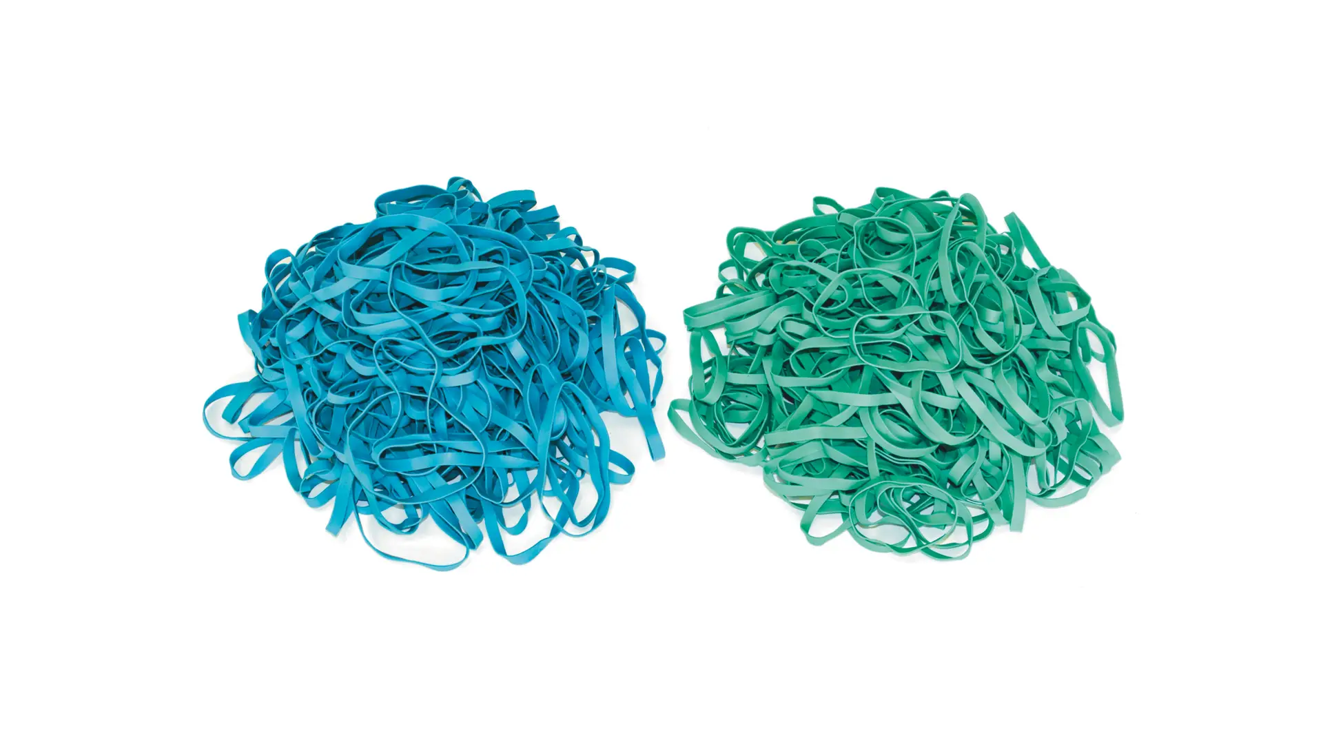 Blue postal rubber bands for mailroom and high-volume logistics handling