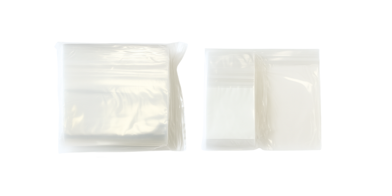 Clear reclosable poly bags with zip seal closure in assorted pack sizes for wholesale and industrial packaging