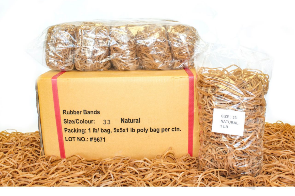 Top-selling natural rubber bands for bundling mail and packaging