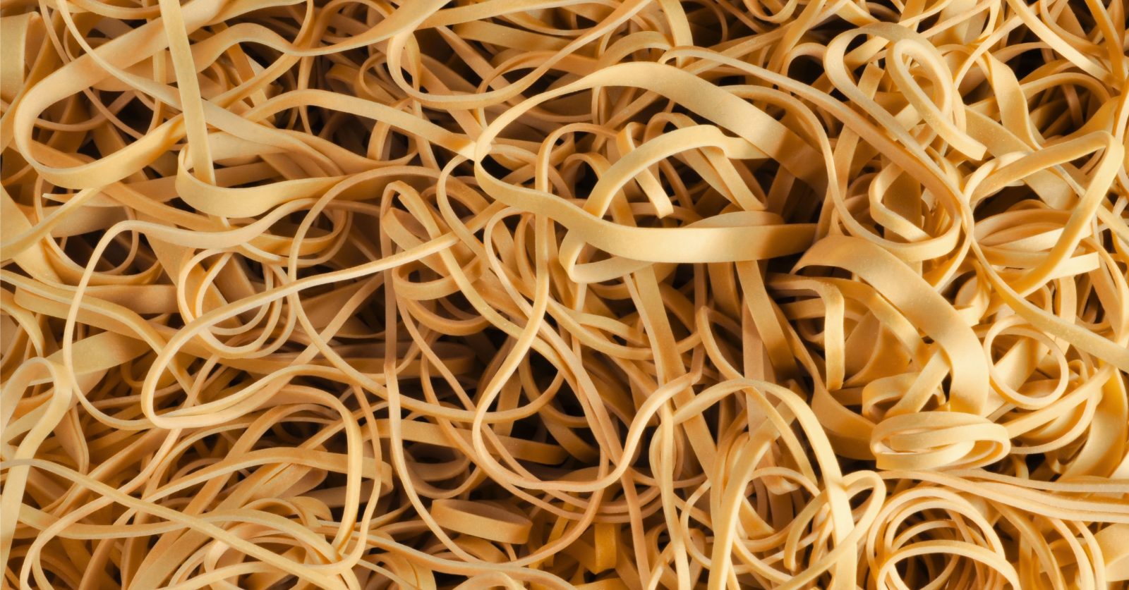 Industrial natural rubber bands used in warehouse and packing operations