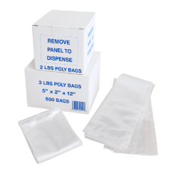 Pound and portion poly bags for food packaging and storage