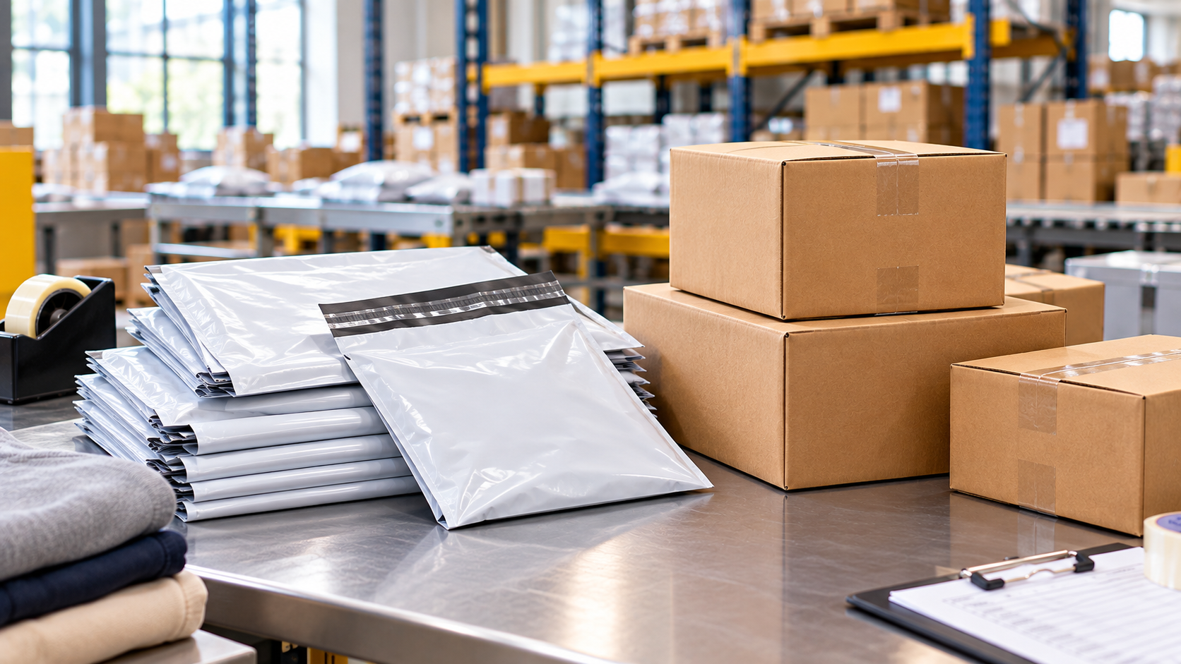 Poly mailers compared with corrugated mailers for custom B2B packaging and shipping applications